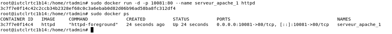 Lancement Docker