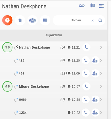 Interface Softphone